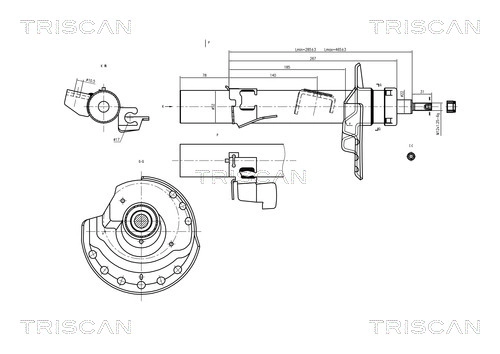 Амортизатор ПЕР *TRISCAN* (GAS) VOLVO, FORD (R) |--->870516103 / 313758 / MON->G8201 / KYB->339720