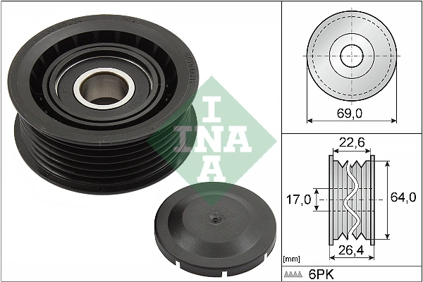 Ролик натяжной INA * PASSAT 98- 2,5TDI |---> 55700 // 55094 // 55650 / T38099 / 532 0160 10