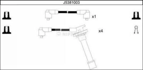 Комплект проводов зажигания jakoparts  NISSAN  |---> JP119 / 22440-71J26 / 346626