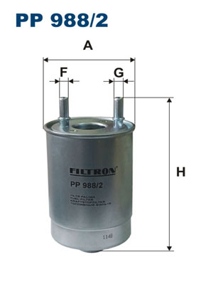Фильтр Топливный FILTRON  * Renault Megane 3 |--->Filtron PP988/2 Mann WK9012X Delphi HDF624
