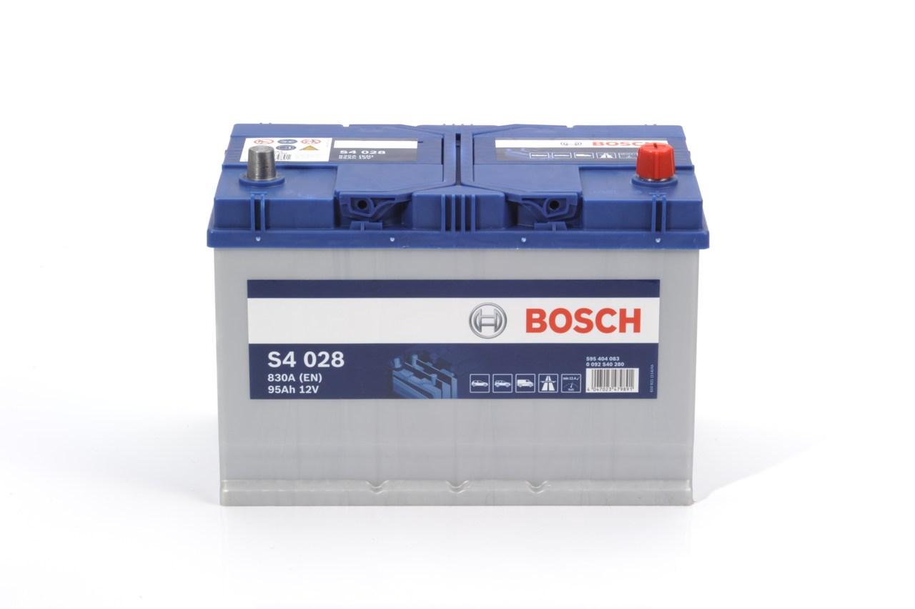 Аккумулятор BOSCH  95AH 830A(JIS) -||+ (Высокие) (306x173x225) 0092S40280 / S4 028