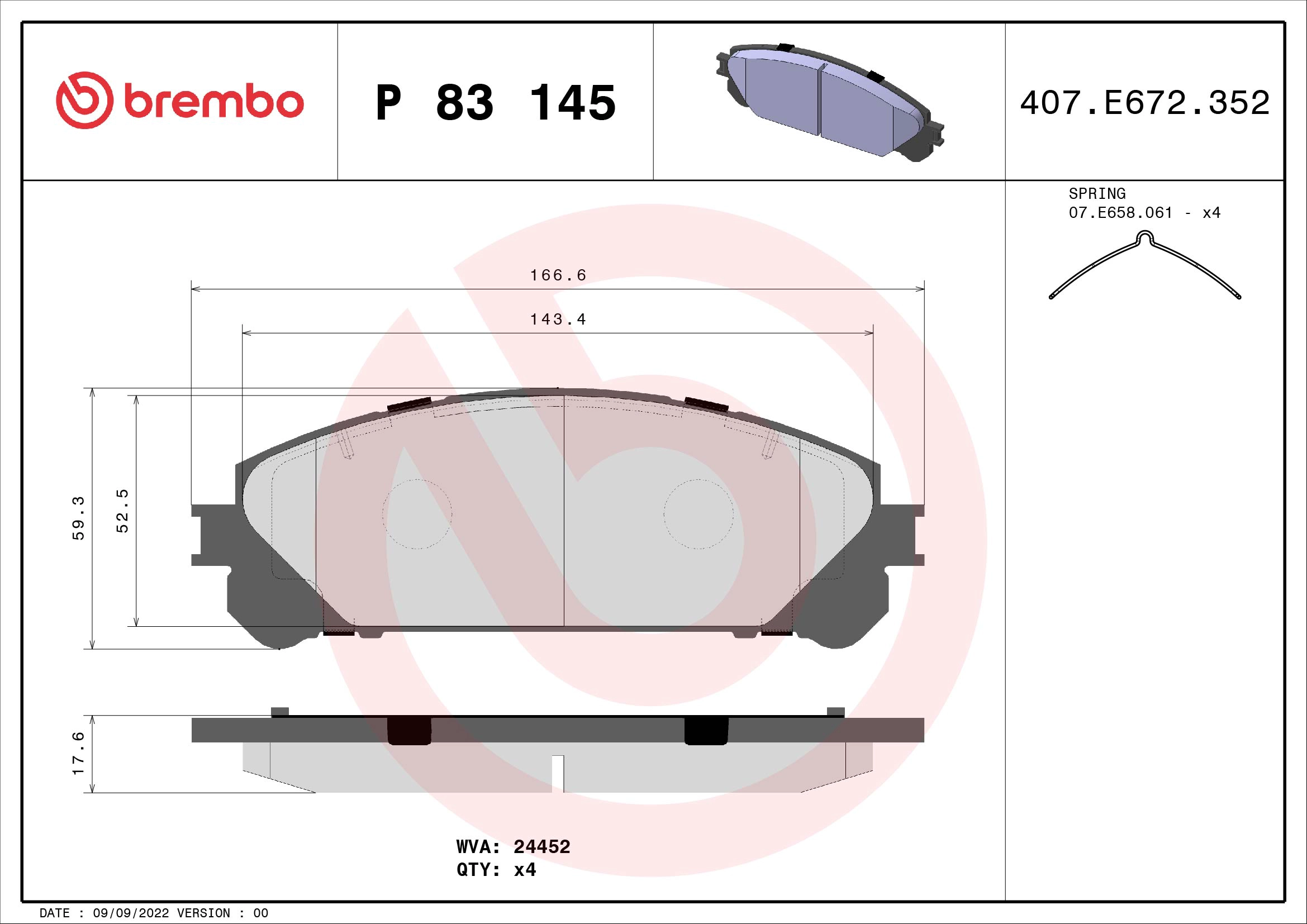Тор Кол Диск Пер *BREMBO* Toyota Rav 4 12- |--->P83145 / TRW->GDB3484